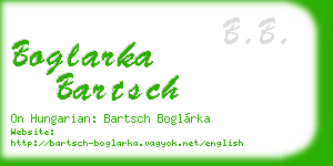 boglarka bartsch business card